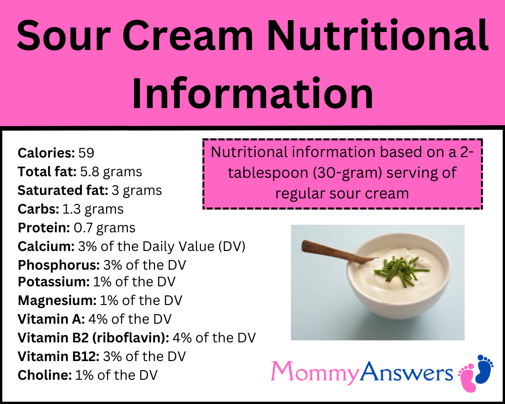 sour cream nutritional information