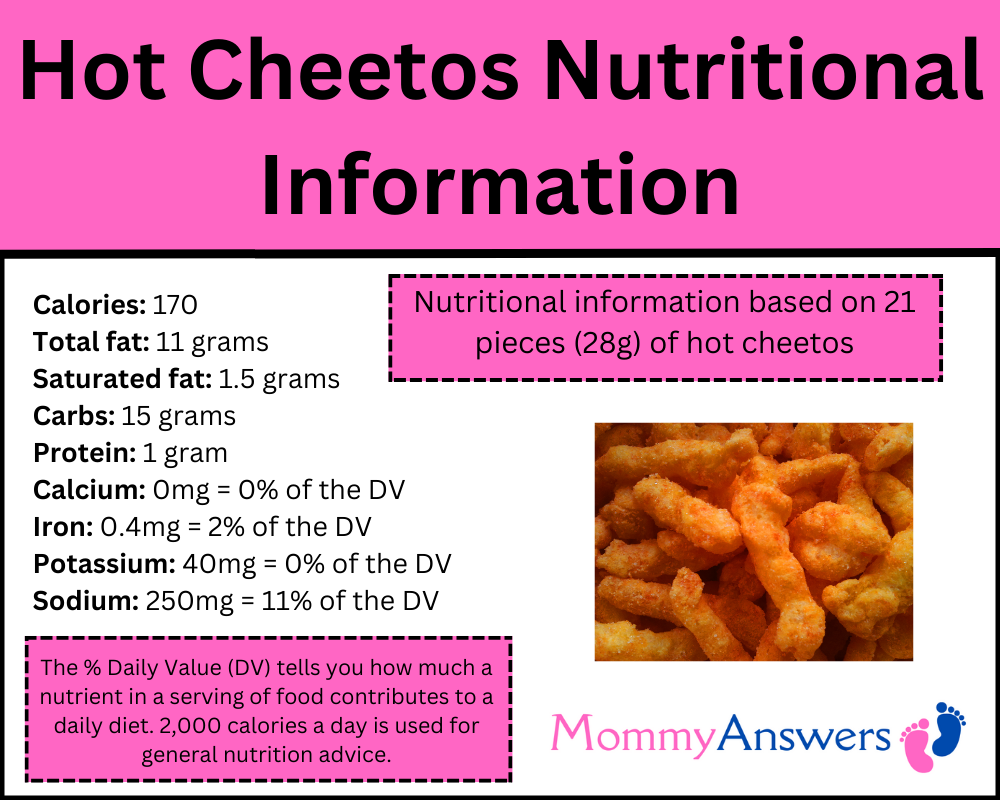 hot cheetos nutritional information